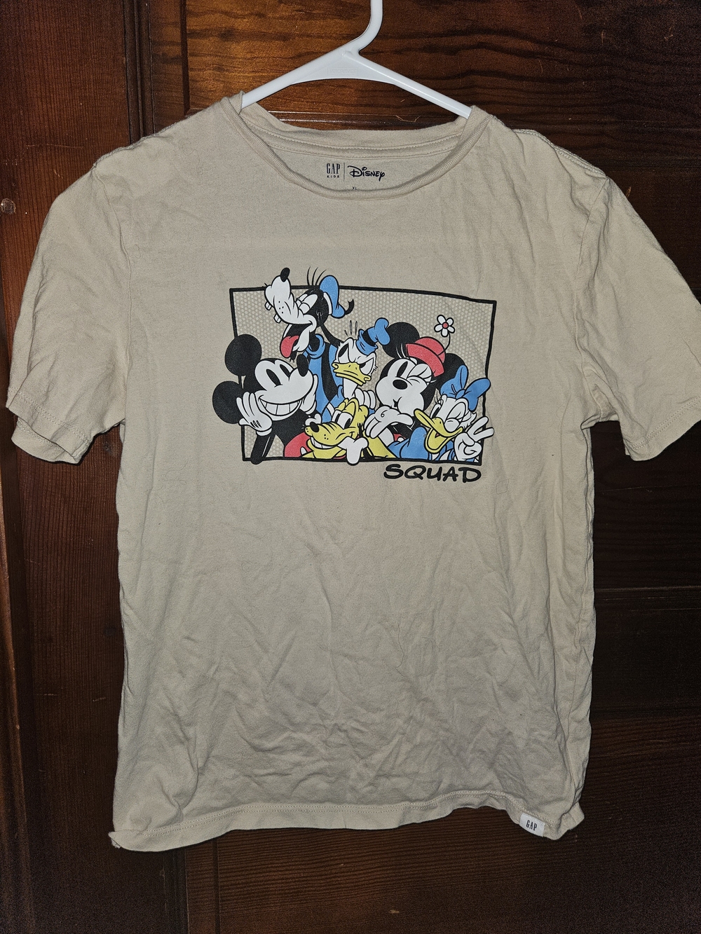 GAP Kids Disney Beige Graphic Tee with Signature Logo